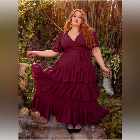 Underworld Dress in Wine Red - Picture 1 of 6